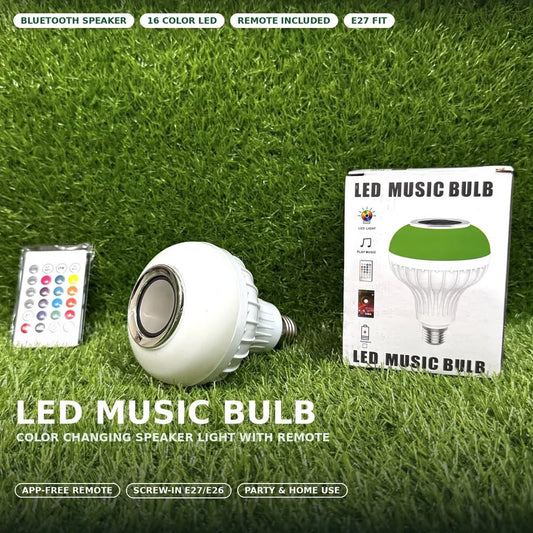 LED Music Bulb with Bluetooth Speaker &amp; Remote